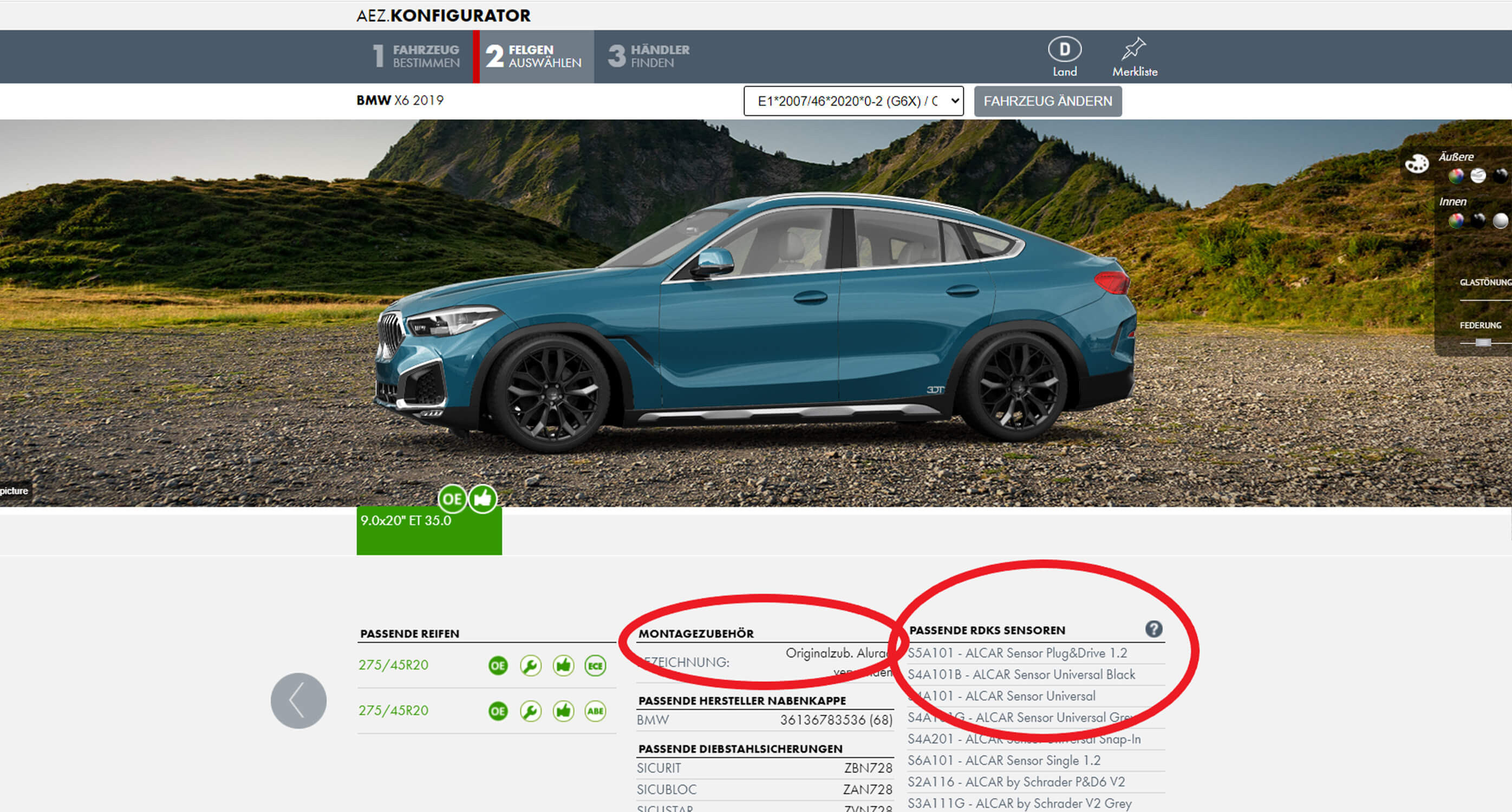 AEZ Leichtmetallr&auml;der Konfigurator