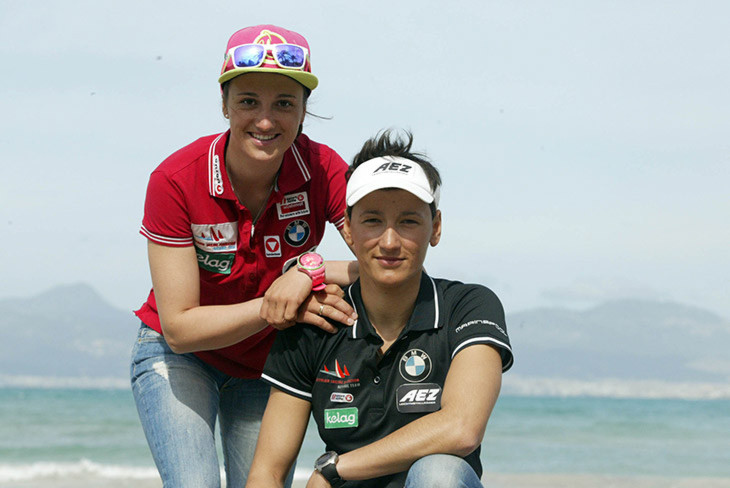 Lara Vadlau and Jolanta Ogar with AEZ