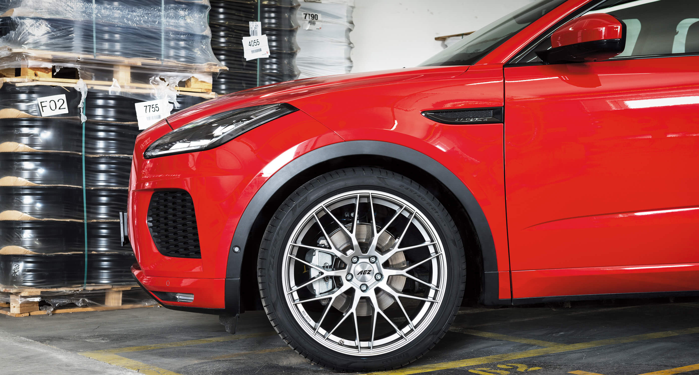 The new Jaguar E-Pace on AEZ Crest - Wheel Detail Shot