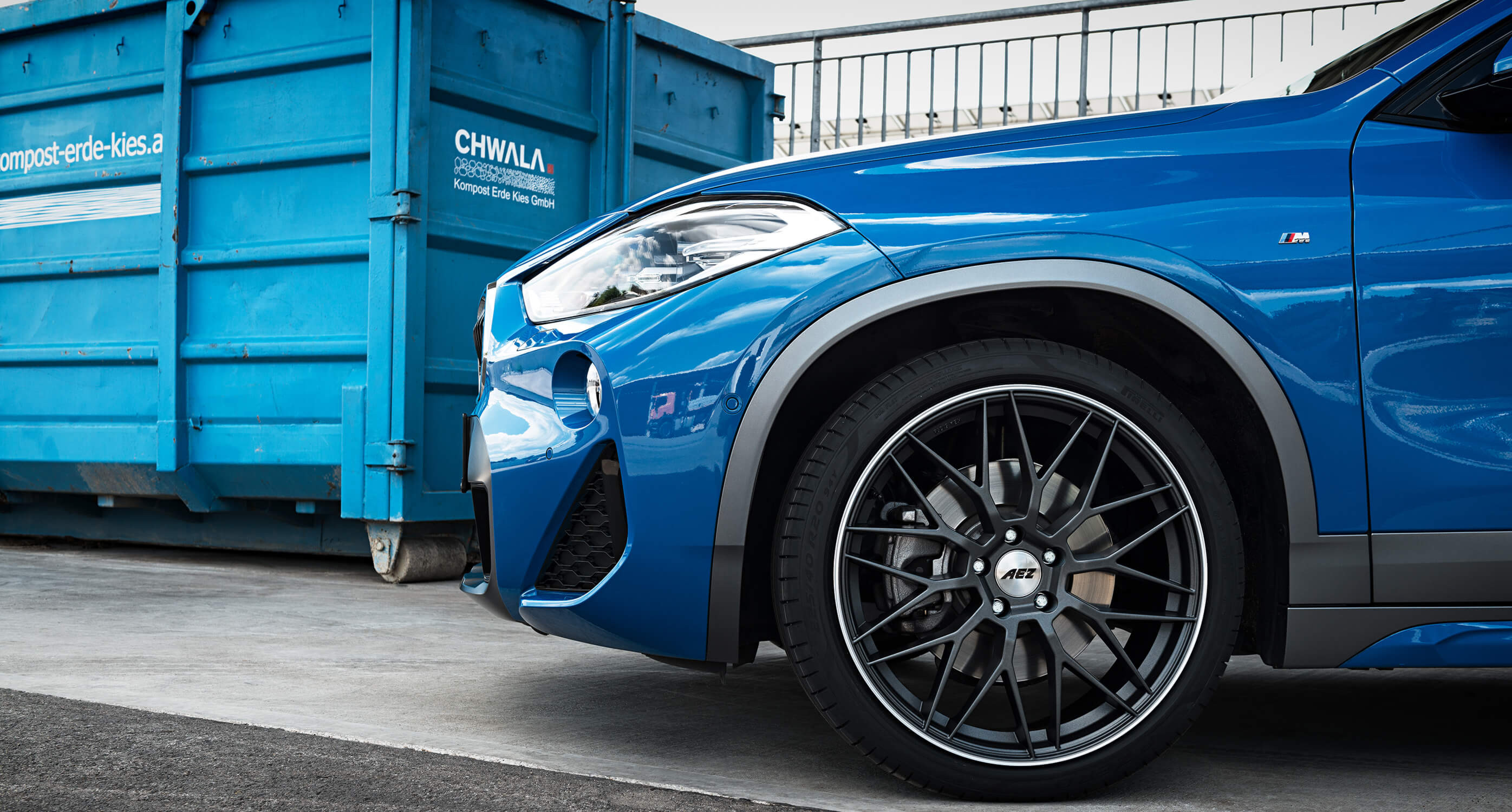 BMW X2 on AEZ Crest dark - Wheel Detail Shot