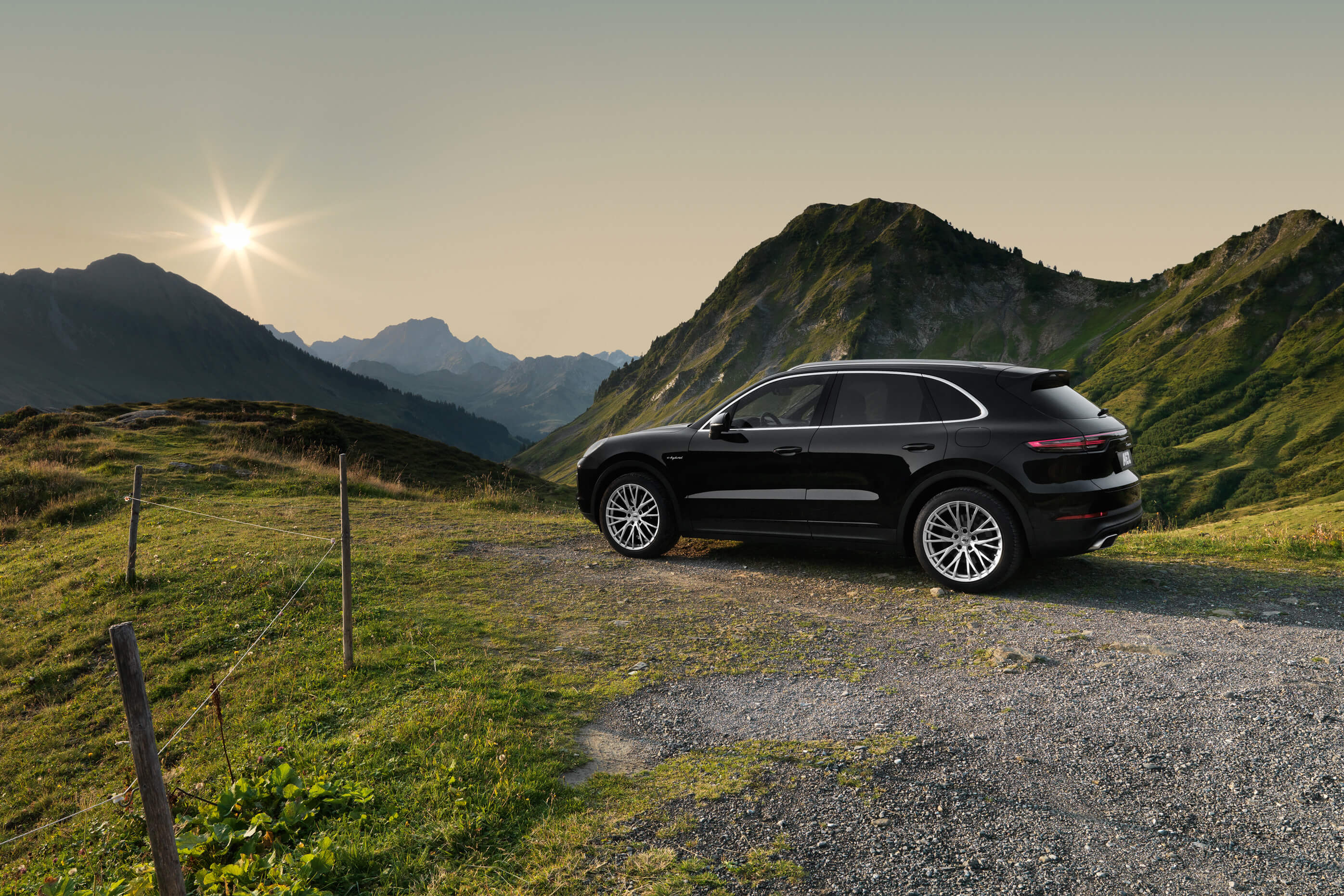 Porsche Cayenne on AEZ Panama high gloss