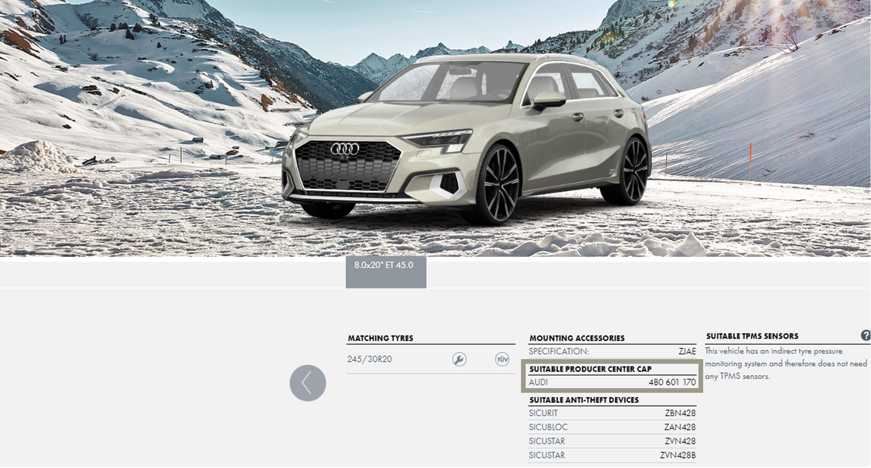 Audi A3 RS Sportpack AEZ Montreal dark